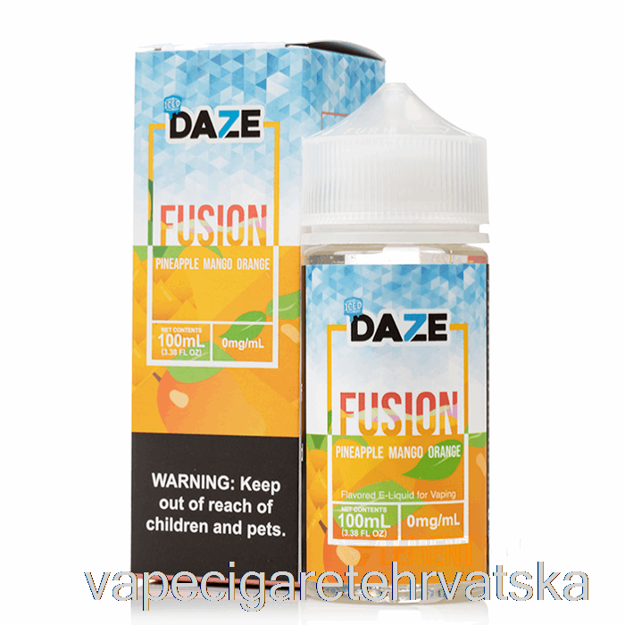 Vape Cigarete Ledeni Ananas Mango Naranča - 7 Daze Fusion - 100 Ml 3 Mg